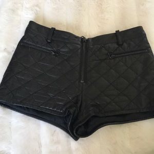 3.1 Phillip Lim Black lamb skin shorts RARE